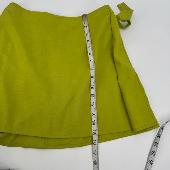 A New Day Lime Green Women's XS Tie Mini a-Line Skirt NWT - Picture 8 of 8